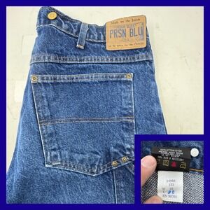 PRSN BLU Mens Blue Denim Carpenter Jeans Size 38x30 Made in‎ USA